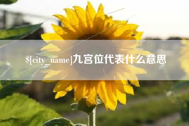 贵港九宫位代表什么意思