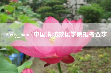 贵港中国消防救援学院报考要求