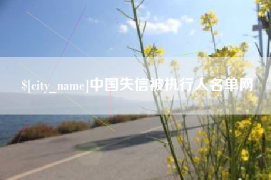 贵港中国失信被执行人名单网