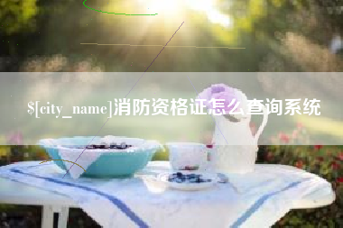 贵港消防资格证怎么查询系统