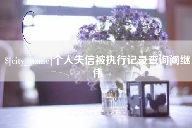 贵港个人失信被执行记录查询阚继伟