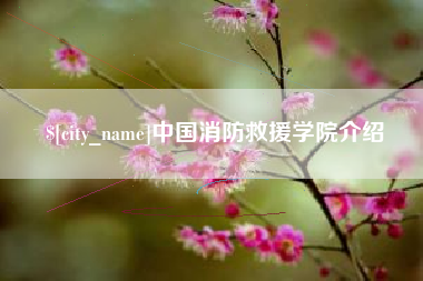 贵港中国消防救援学院介绍