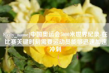 贵港中国奥运会5000米世界纪录-在比赛关键时刻需要运动员能够迅速加速冲刺