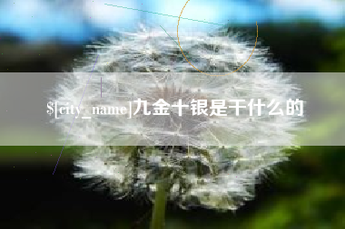 贵港九金十银是干什么的