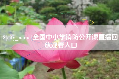 贵港全国中小学消防公开课直播回放观看入口