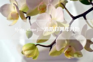 贵港119消防日哪年开始