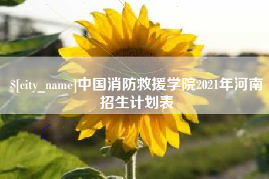贵港中国消防救援学院2021年河南招生计划表