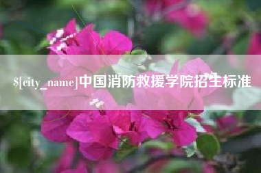 贵港中国消防救援学院招生标准