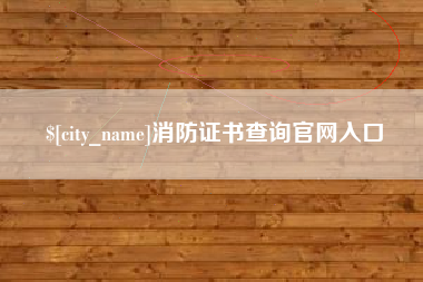 贵港消防证书查询官网入口