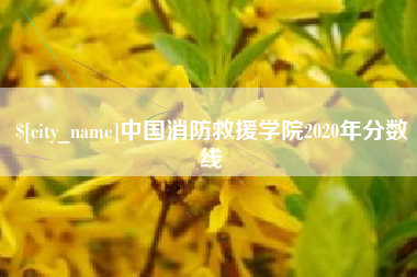 贵港中国消防救援学院2020年分数线